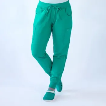 Pantaloni medicali Lotus Flex, stretch, cu snur, verde chirurgical, TRS-SP4-V3-1