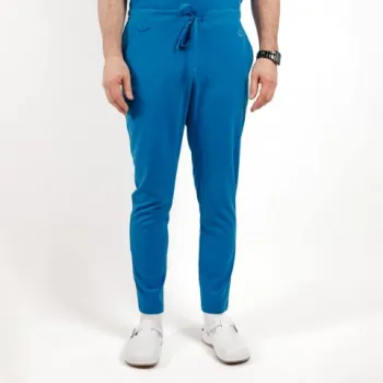 Pantaloni medicali Lotus Flex, stretch, cu snur, albastru royal, TS-SP9-1