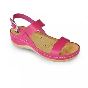 Sandale dama, de vara, din piele naturala, Leon 920, ciclam-1