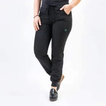 Pantaloni medicali Lotus Flex, stretch, cu snur, negru, TS-SP4-1
