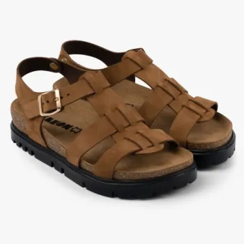 Sandale de dama Leon 6300, de vara, din piele, maro-2