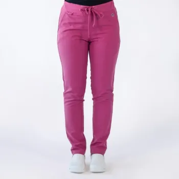 Pantaloni medicali Lotus Flex, stretch, cu snur, fucsia orhidee, TRS-SP9-1
