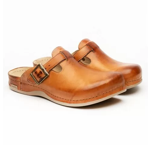 Saboti medicali, de barbati, din piele, maro, Leon 707M-1