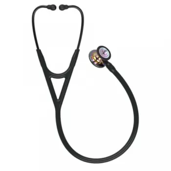 Stetoscop 3M™ Littmann® Cardiology IV, Negru/fumuriu, capsula curcubeu (Black/Smoke/High-Polish Rainbow)-1