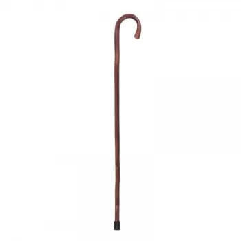 Baston din lemn cu maner curb, culoare alun - RP120-1