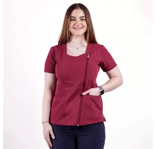 19-Bluza-medicala-Lotus-Flex--stretch--visiniu--TRS-NP11