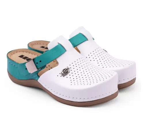 19-Saboti-medicali--de-dama--din-piele--alb-turcoaz--Leon-901