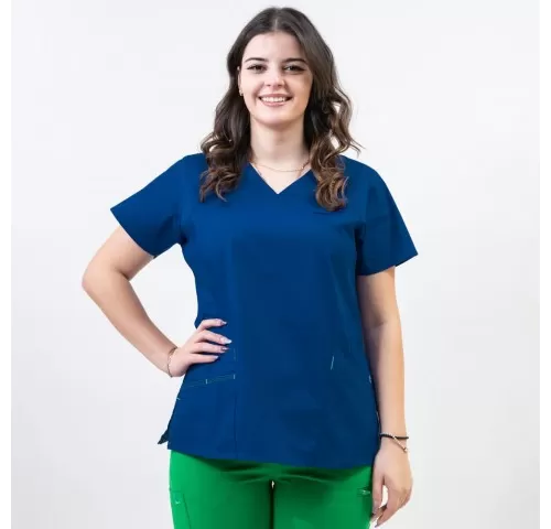 2-Bluza-medicala-Lotus-Flex--stretch--albastru-royal--CVC-NP4