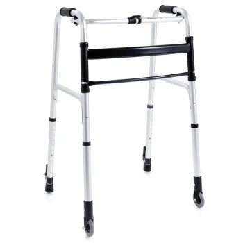 Cadru de mers pliabil, 2 roti fixe fata, spate fix cu autoblocare - DB205-1