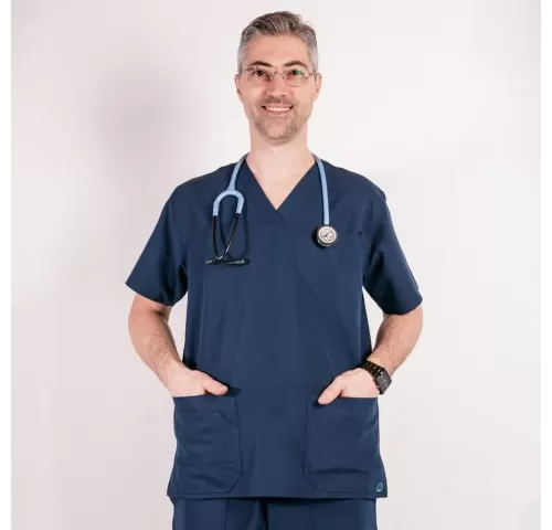 Bluza medicala Lotus Flex, stretch, bleumarin, TRS-KH1-1