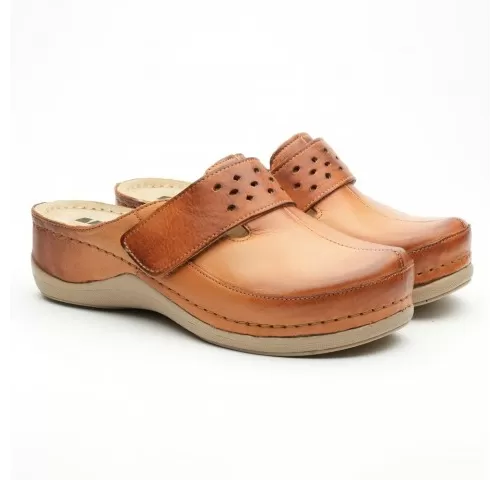 Saboti medicali, de dama, din piele, maro, Leon 902-1