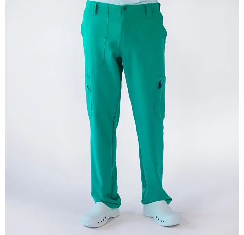 Pantaloni medicali Lotus Flex, stretch, pentru barbati, verde chirurgical, TRS-KH2-1