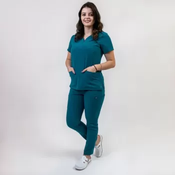 Costum medical Lotus Flex, stretch, turcoaz inchis, TS-NP10 TS-SP3-1