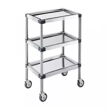 Masuta instrumentar cu trei rafturi detasabile din inox - M600877/I-1