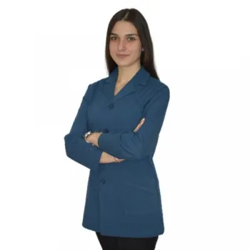 Halat cu rever, pentru femei, BBC, stretch, turcoaz inchis - B17-1