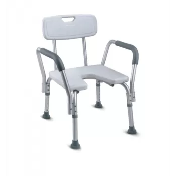 Scaun pentru baie cu spatar, sezut in forma de U - FS7961L-1