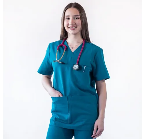 1-Bluza-medicala-Lotus-Flex--stretch--turcoaz-inchis--TRS-NP16