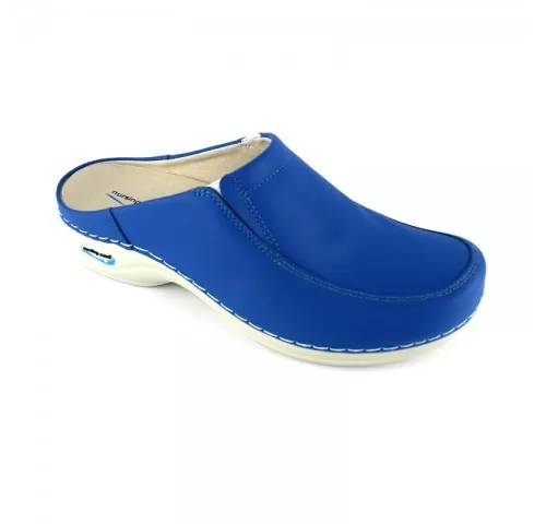 Saboti medicali din piele naturala, lavabili, Nursingcare Wash'Go Paris, albastru electric-1