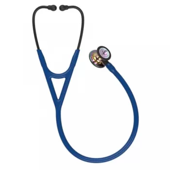Stetoscop 3M™ Littmann® Cardiology IV, Bleumarin/negru, capsula curcubeu (Navy Blue/Black/High-Polish Rainbow)-1
