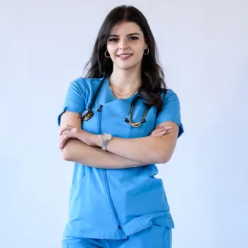 Bluza medicala Lotus Flex, stretch, albastru deschis, TRS-JK1-1