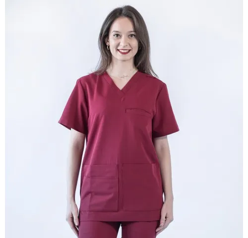 9-Bluza-medicala-Lotus-Flex--stretch--visiniu--TRS-NP16