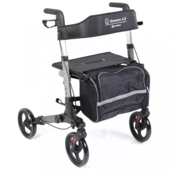 Rolator pliabil cu cadru din aluminiu vopsit, culoare argintiu - RP545G OCEANO 2.0-1