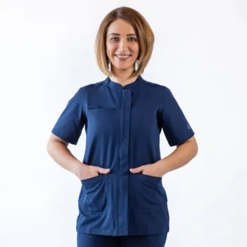 Bluza medicala Lotus Flex, stretch, bleumarin, TRS-JK8-1
