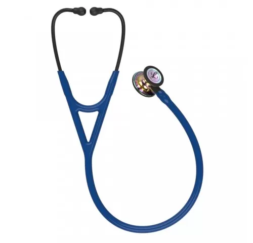 7-Stetoscop-3M™-Littmann®-Cardiology-IV--Bleumarin-negru--capsula-curcubeu--Navy-Blue-Black-High-Polish-Rainbow-