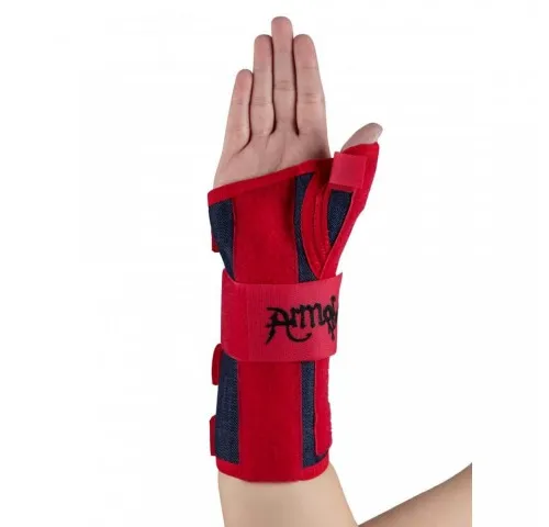 Orteza cu atela pentru police si articulatia mainii, velcro, din jeans, Armor - ARJ21-1
