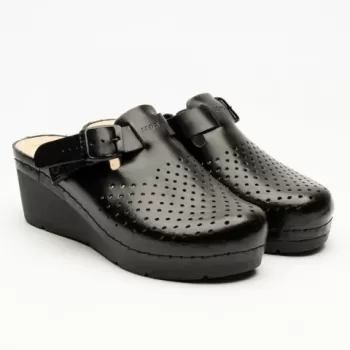 Saboti medicali, de dama, din piele, negru, Leon 1000-1