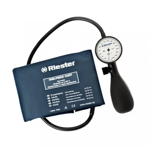 13-Tensiometru-mecanic-Riester-Shock-Proof®--alb--cu-manseta-dezinfectabila--marime-adulti