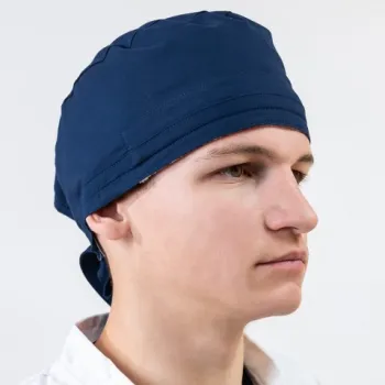 Boneta medicala stretch Lotus Flex, bleumarin, CVC-HN3-1
