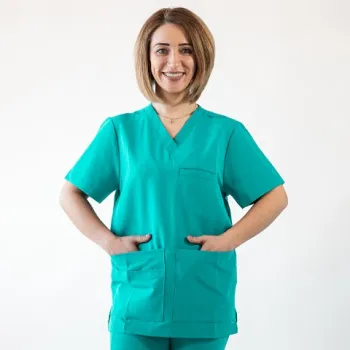Bluza medicala Lotus Flex, stretch, aqua, TRS-NP16-1