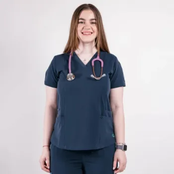 Bluza medicala Lotus Flex, stretch, bleumarin, TS-NP7-1