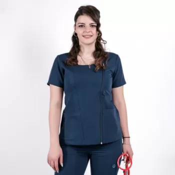 Bluza medicala Lotus Flex, stretch, bleumarin, TRS-NP11-1