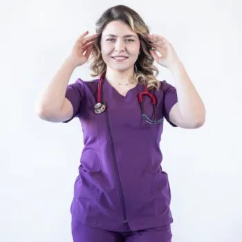 Bluza medicala Lotus Flex, stretch, wine, TRS-JK1-1