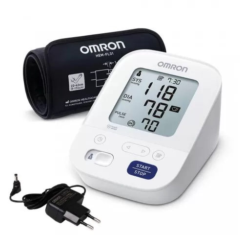 1-Tensiometru-electronic-de-brat-Omron-M3-Comfort--cu-adaptor-priza-inclus