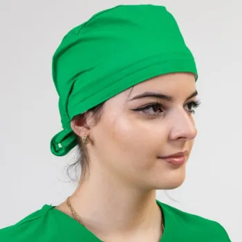 Boneta medicala stretch Lotus Flex, verde chirurgical, CVC-HN3-1