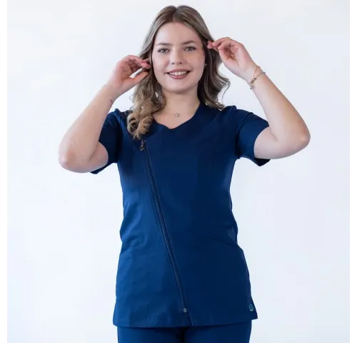 Bluza medicala Lotus Flex, stretch, bleumarin, TRS-JK1-1