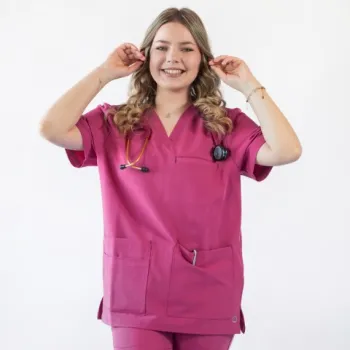 Bluza medicala Lotus Flex, stretch, fucsia orhidee, TRS-NP16-1
