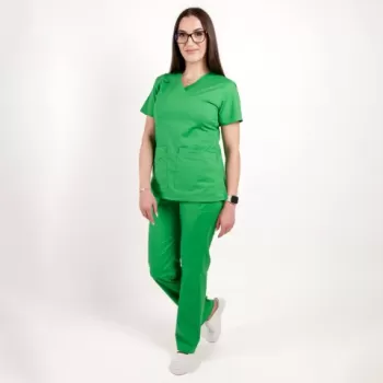 Costum medical Lotus Flex, stretch, verde chirurgical, CVC-NP1 CVC-SP2-1