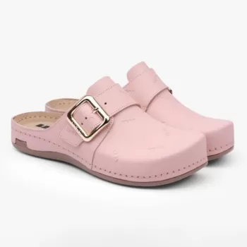 Saboti medicali Leon 971 Bakkar, de dama, din piele, roz mat-1