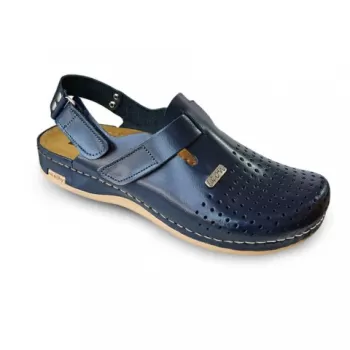 Saboti medicali, de barbati, din piele, bleumarin, Leon 701M-1