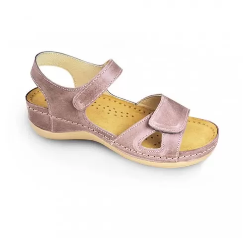 Sandale dama, din piele, de vara, Leon 935, roz-1