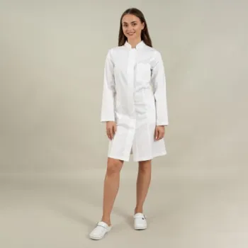Halat medical alb 3/4 cu guler tunica - Diana-1