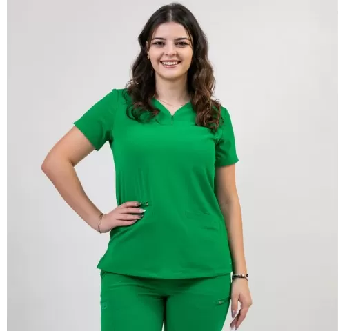 14-Bluza-medicala-Lotus-Flex--stretch--verde-chirurgical-inchis--TS-NP10