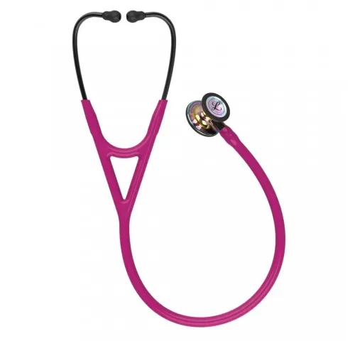 6-Stetoscop-3M™-Littmann®-Cardiology-IV--Roz-inchis-fumuriu--capsula-curcubeu--Raspberry-Smoke-High-Polish-Rainbow-