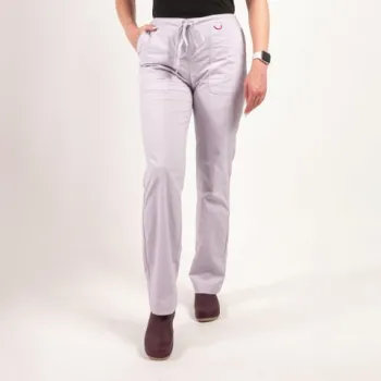 Pantaloni medicali Lotus Flex, stretch, cu elastic si snur, mov deschis, CVC-SP2-1