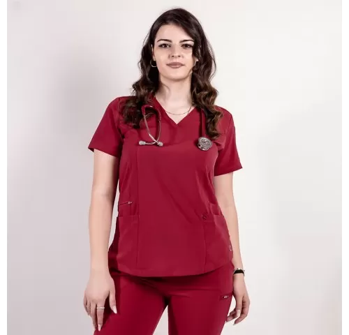 12-Bluza-medicala-Lotus-Flex--stretch--visiniu--TS-NP7