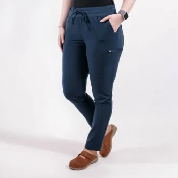 Pantaloni medicali Lotus Flex, stretch, cu snur, bleumarin, TS-SP3-1